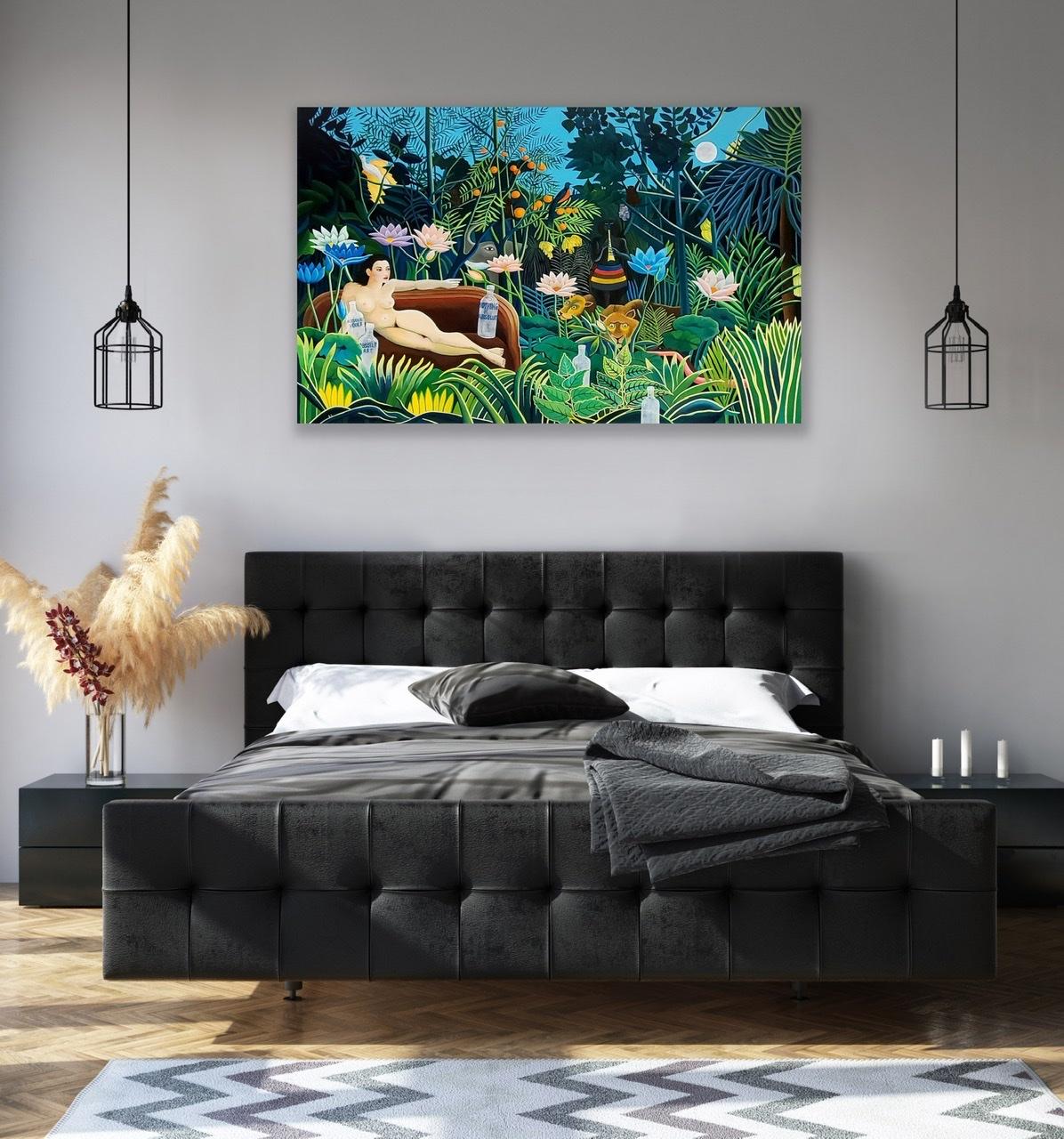 El sueño de Leanna - Painting Surrealista de Johanna Schwarzbeck