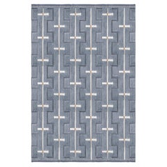 Tapis de laine Johanna bleu ciel