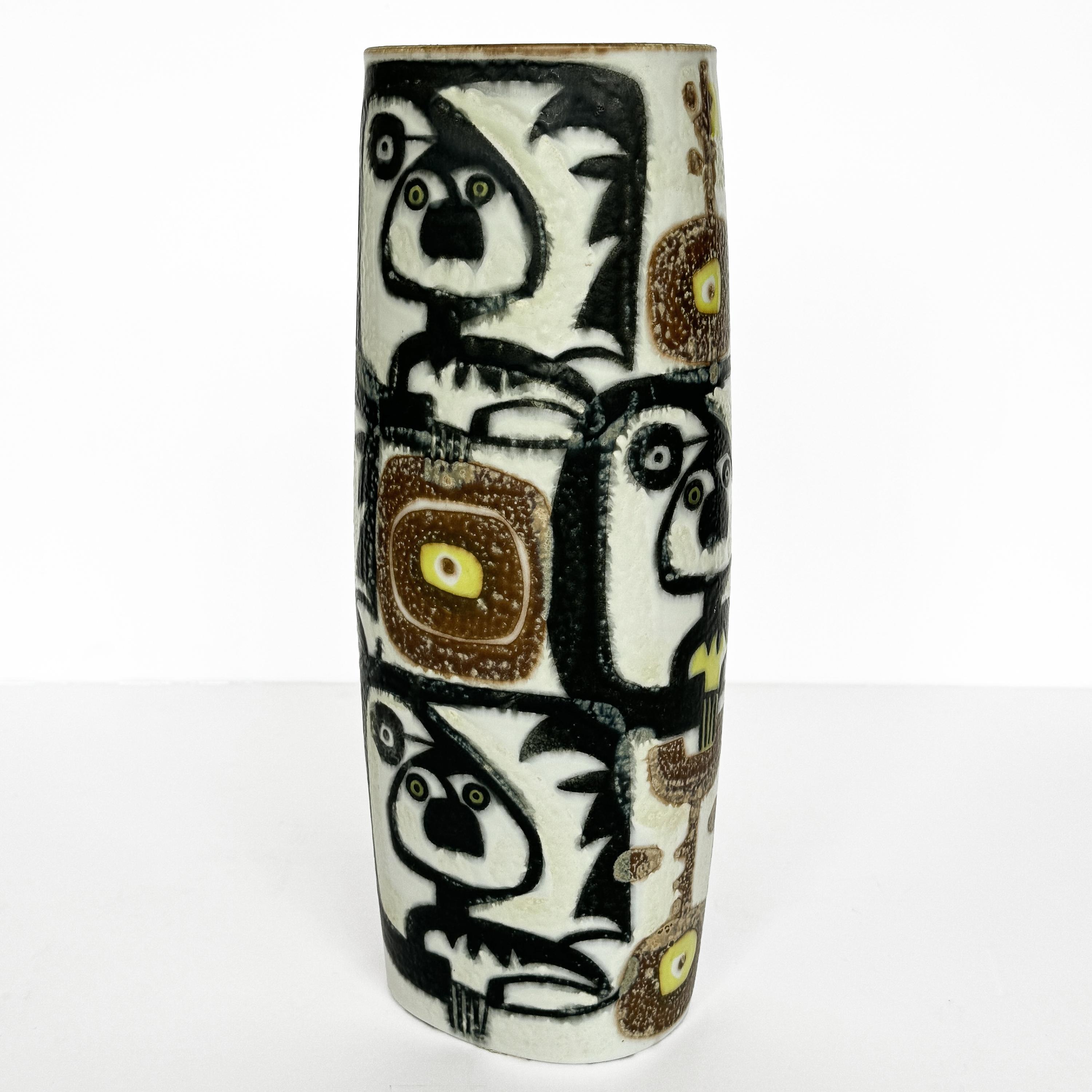 Mid-Century Modern Johanne Gerber Baca Fajance Series Vase for Royal Copenhagen For Sale