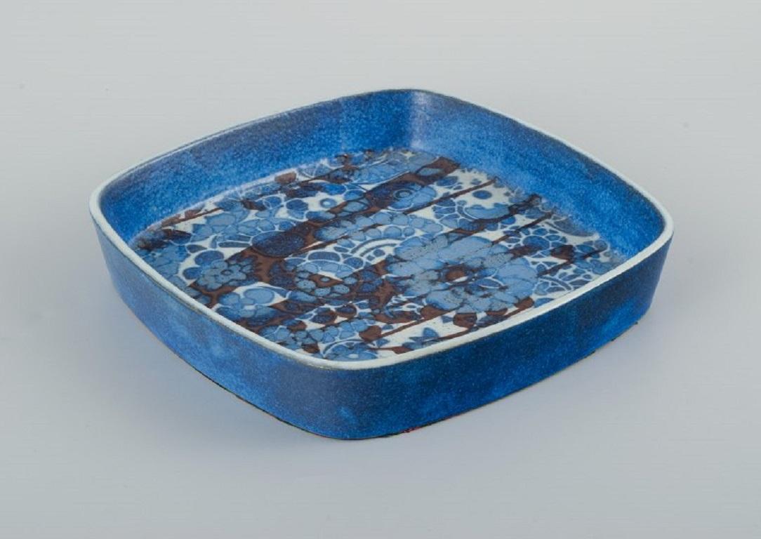 Scandinavian Modern Johanne Gerber for Aluminia, Royal Copenhagen, Dish in Shades of Blue For Sale