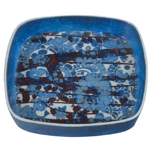 Johanne Gerber for Aluminia, Royal Copenhagen, Dish in Shades of Blue For Sale