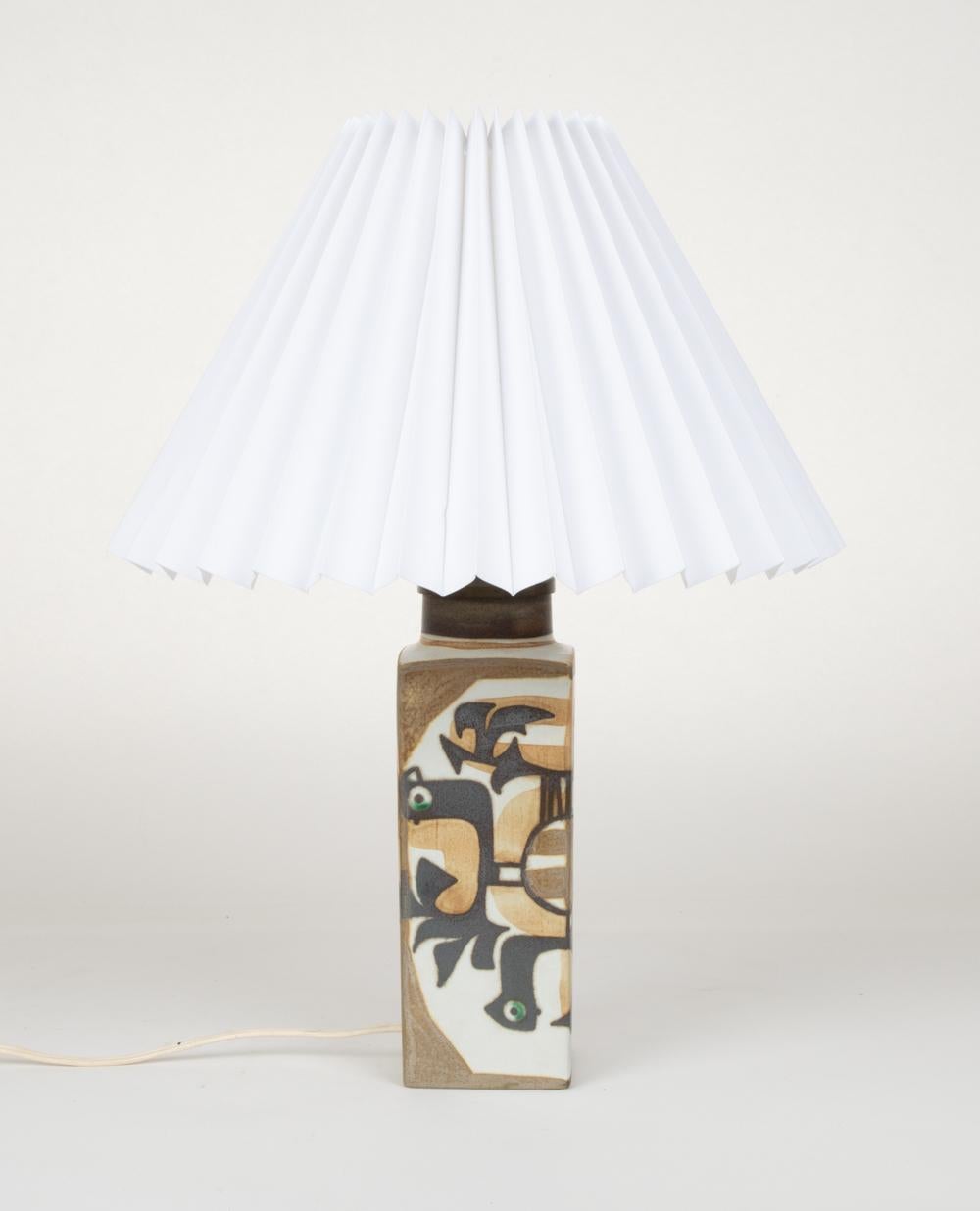 Mid-Century Modern Johanne Gerber for Royal Copenhagen Baca Ceramic Table Lamp
