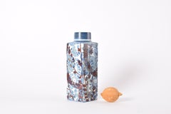 Johanne Gerber for Royal Copenhagen Baca Vase Blue Flowers Danish Ceramic 1970s