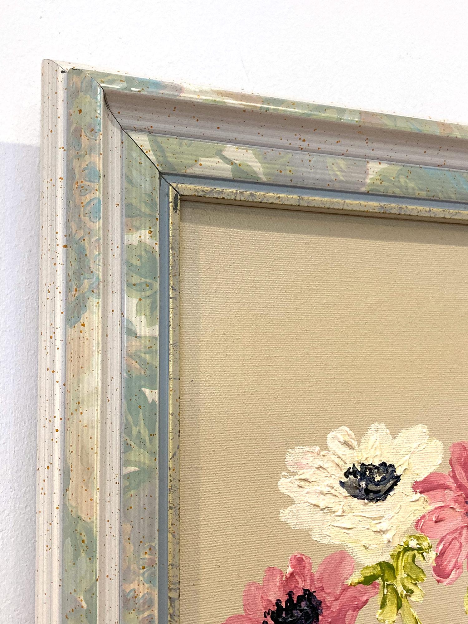 „Sunday Florals“ Buntes impressionistisches Stillleben-Gemälde, Öl auf Leinwand, Öl im Angebot 6