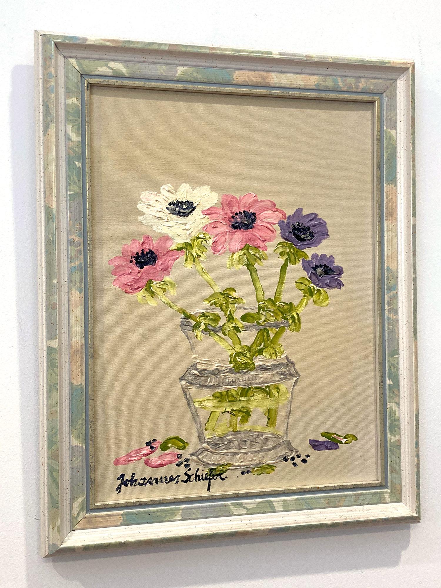„Sunday Florals“ Buntes impressionistisches Stillleben-Gemälde, Öl auf Leinwand, Öl im Angebot 11