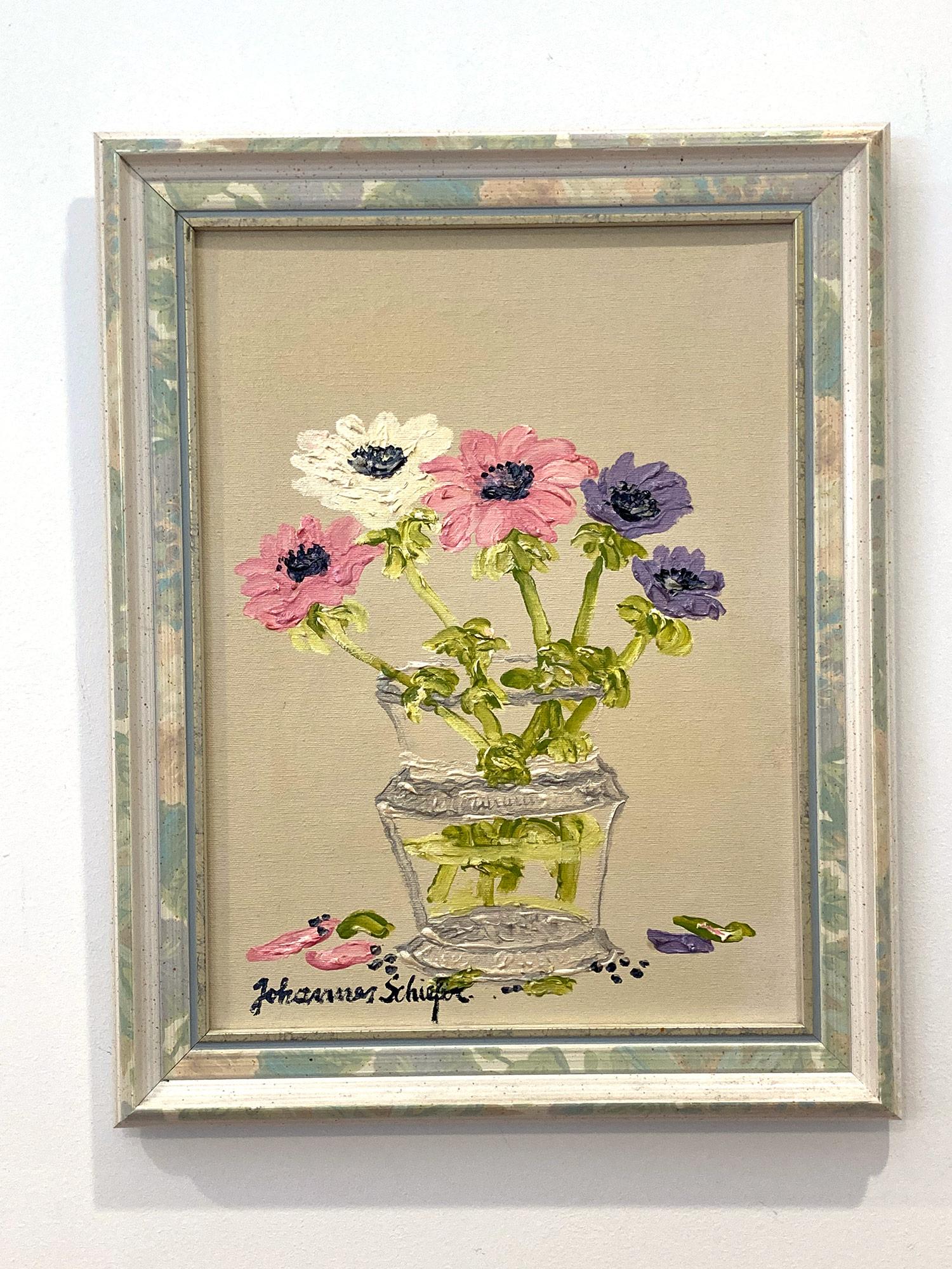 „Sunday Florals“ Buntes impressionistisches Stillleben-Gemälde, Öl auf Leinwand, Öl im Angebot 12
