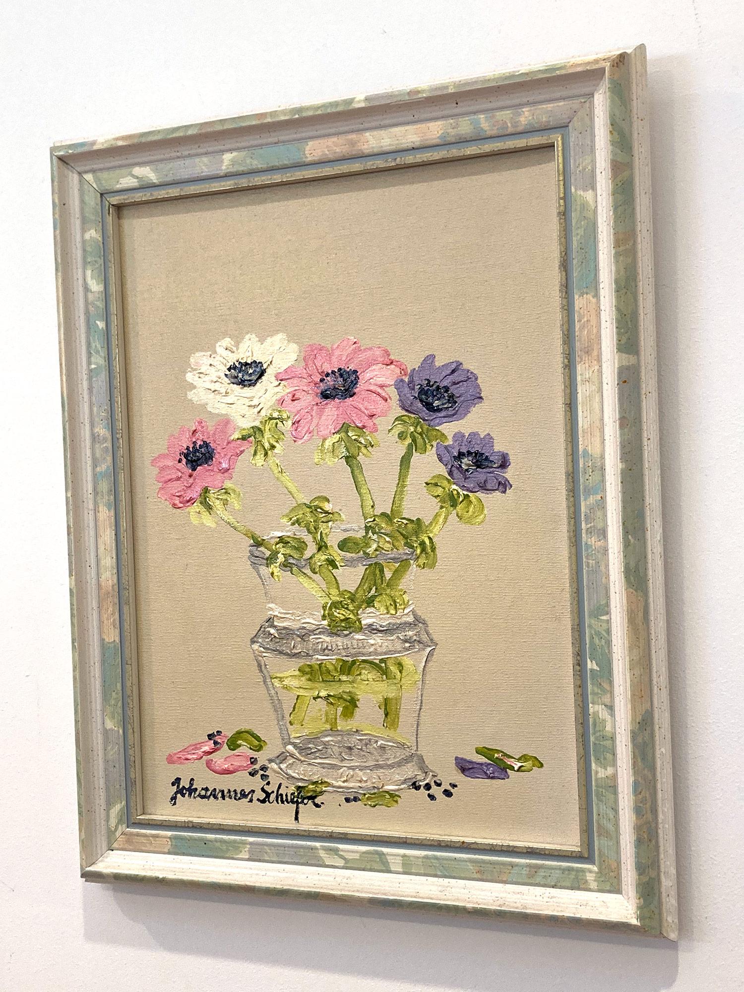 „Sunday Florals“ Buntes impressionistisches Stillleben-Gemälde, Öl auf Leinwand, Öl im Angebot 13