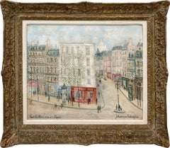 "Sur Le Boulevard Paris" Colorful Impressionist Cityscape Scene Oil on Canvas
