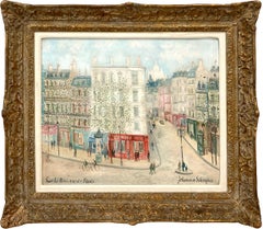 "Sur Le Boulevard Paris" Bunte impressionistische Stadtbildszene Öl auf Leinwand