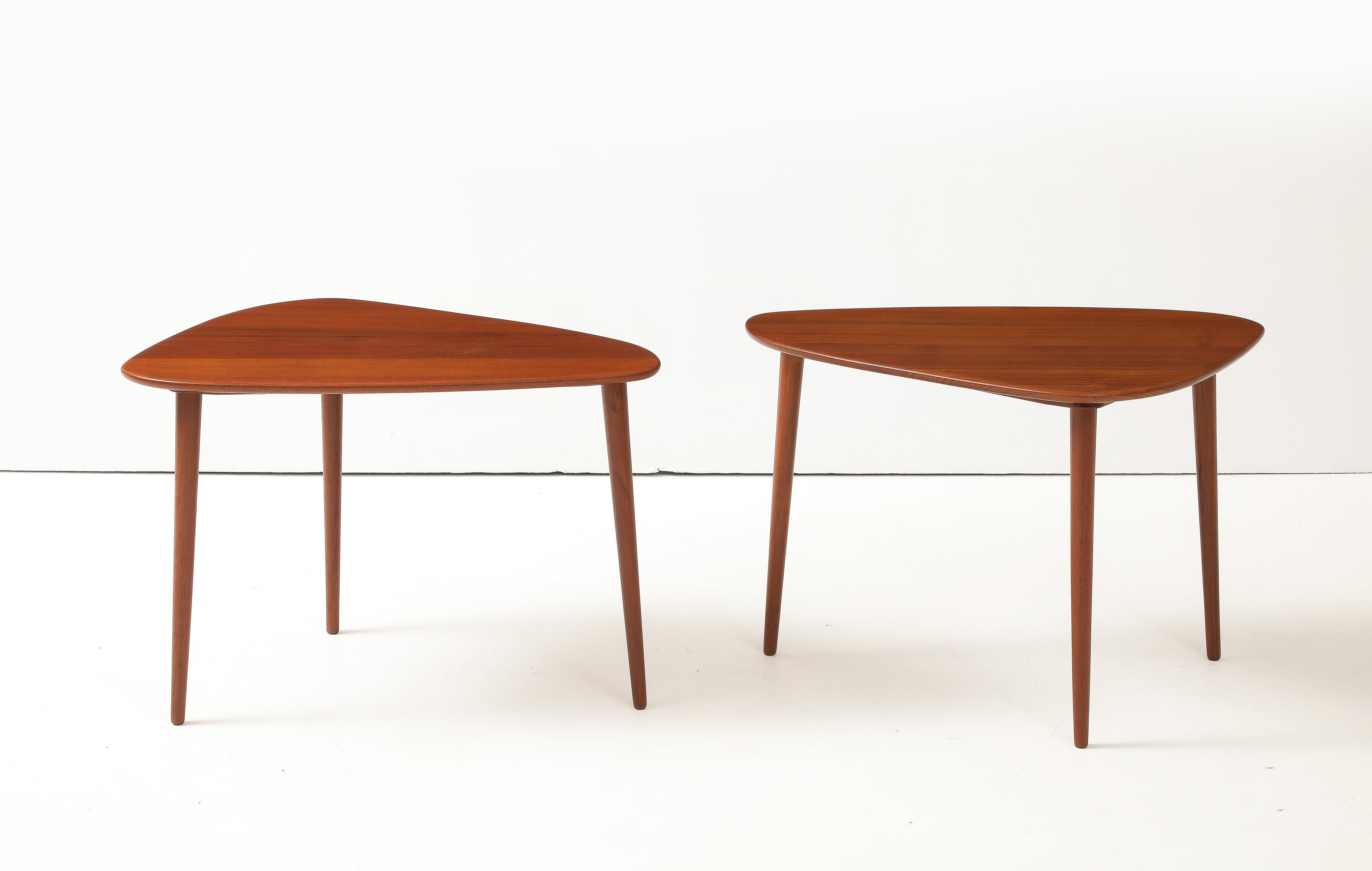 Johannes Aasbjerg Triangle Beistelltische aus Teakholz im Angebot 5