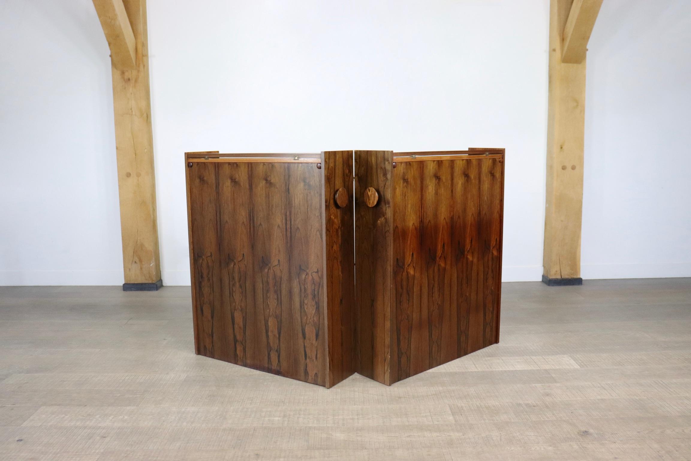 Johannes Andersen and Erik Buch Folding Bar Cabinet Set by Dyrlund 1