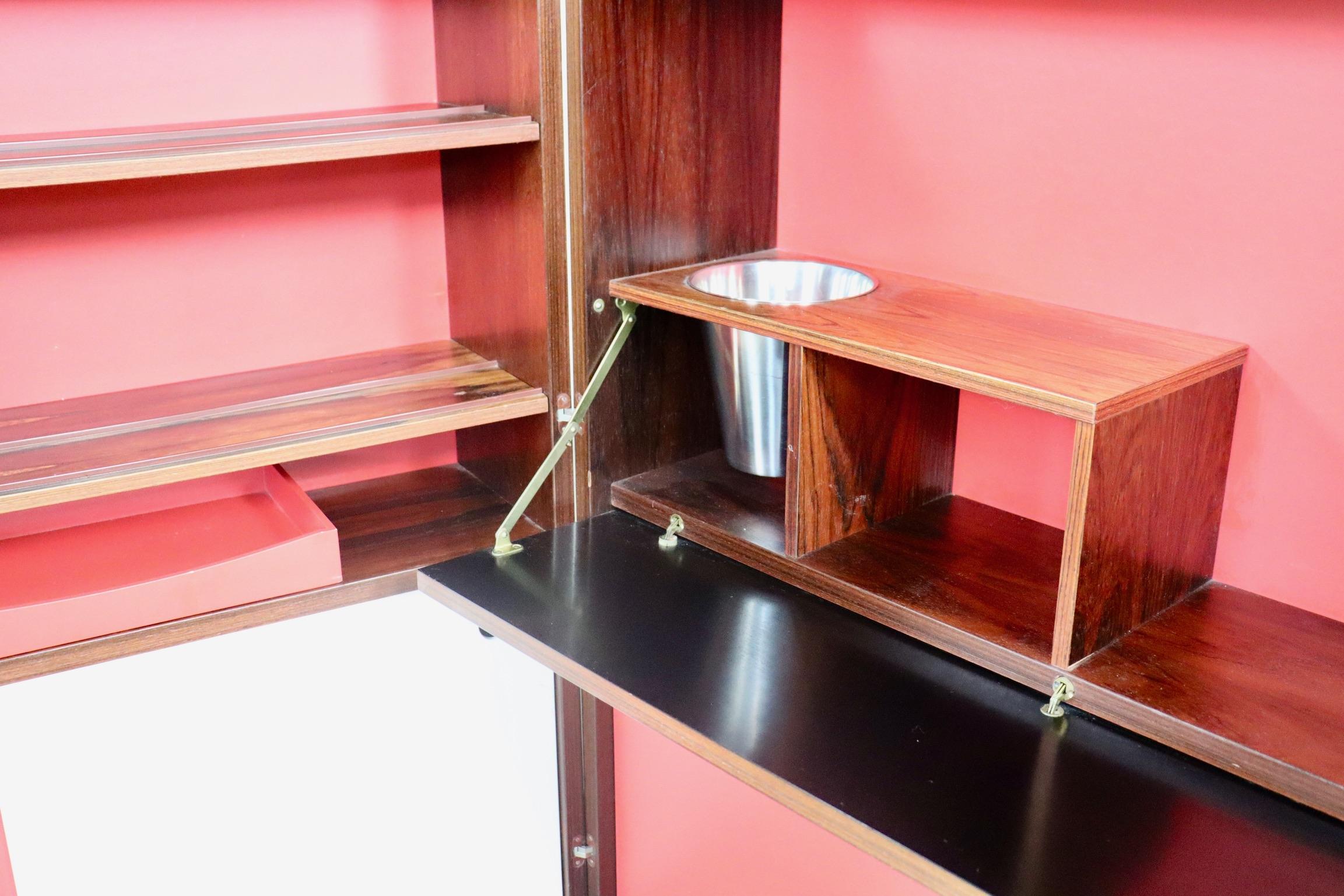 Johannes Andersen and Erik Buch Folding Bar Cabinet Set by Dyrlund 1
