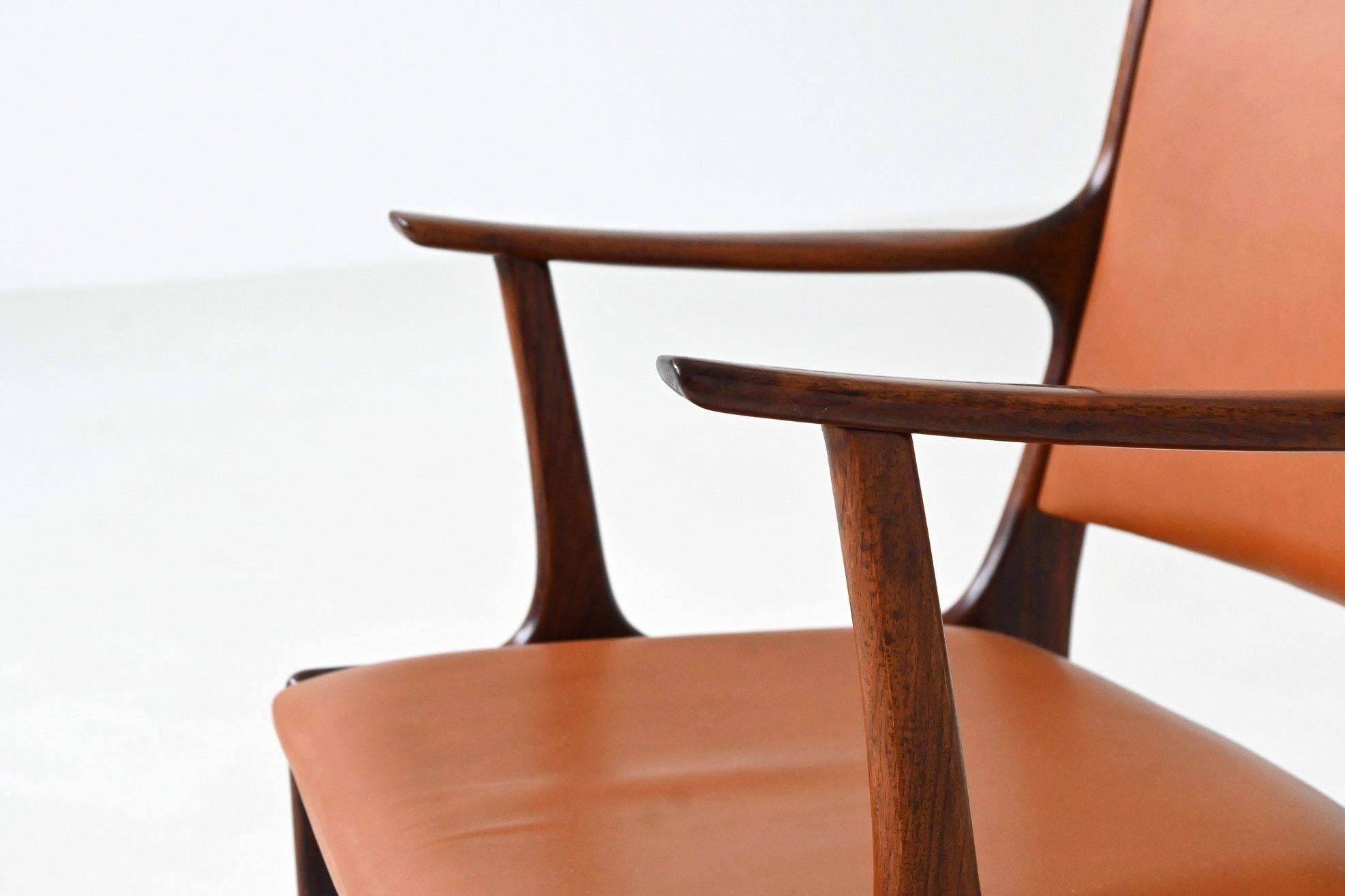Johannes Andersen armchair in rosewood Uldum Mobelfabrik 1960 For Sale 4