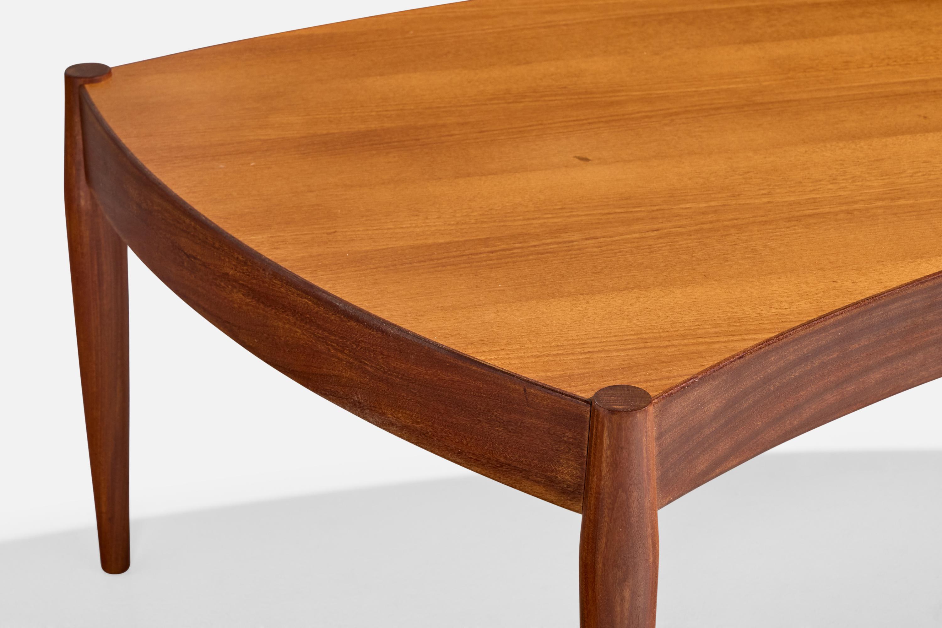 Teck Johannes Andersen Attribution, table basse, teck, Suède, années 1950 en vente