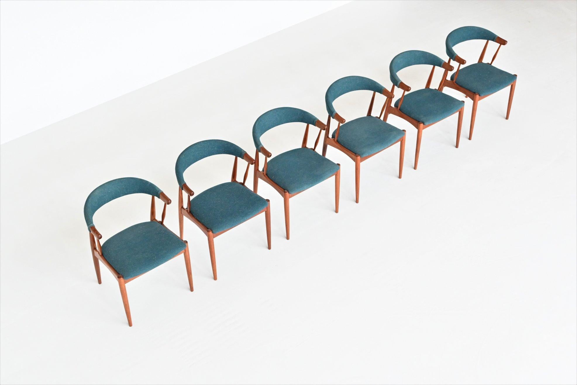 Mid-Century Modern Johannes Andersen BA113 Teak Dining Chairs Denmark, 1969