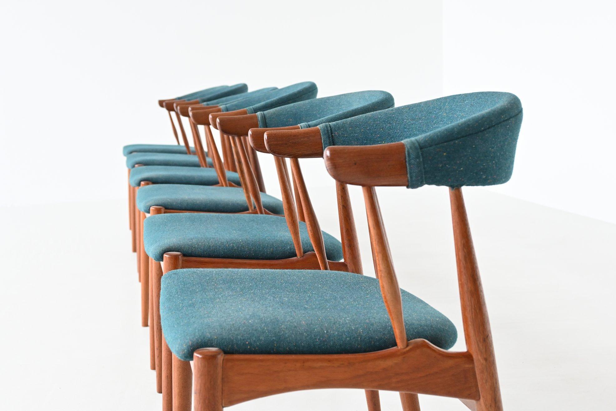 Danish Johannes Andersen BA113 Teak Dining Chairs Denmark, 1969