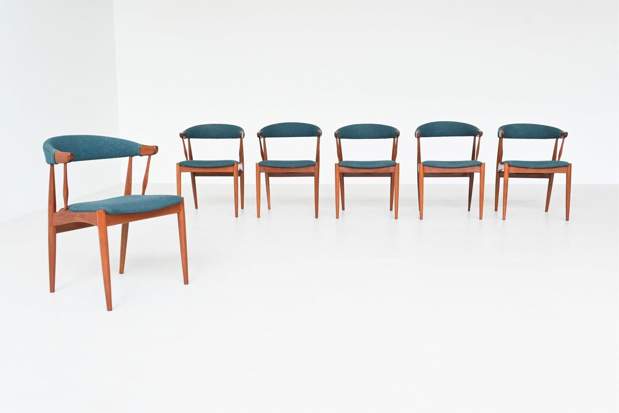 Mid-20th Century Johannes Andersen BA113 Teak Dining Chairs Denmark, 1969