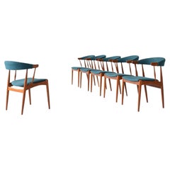 Johannes Andersen BA113 teak dining chairs Denmark 1969
