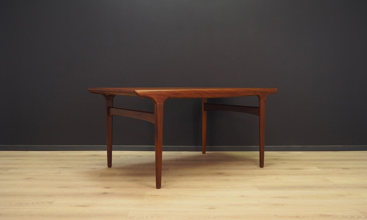 Mid-Century Modern Johannes Andersen Brown Dining Table Teak Danish Design, 1960s