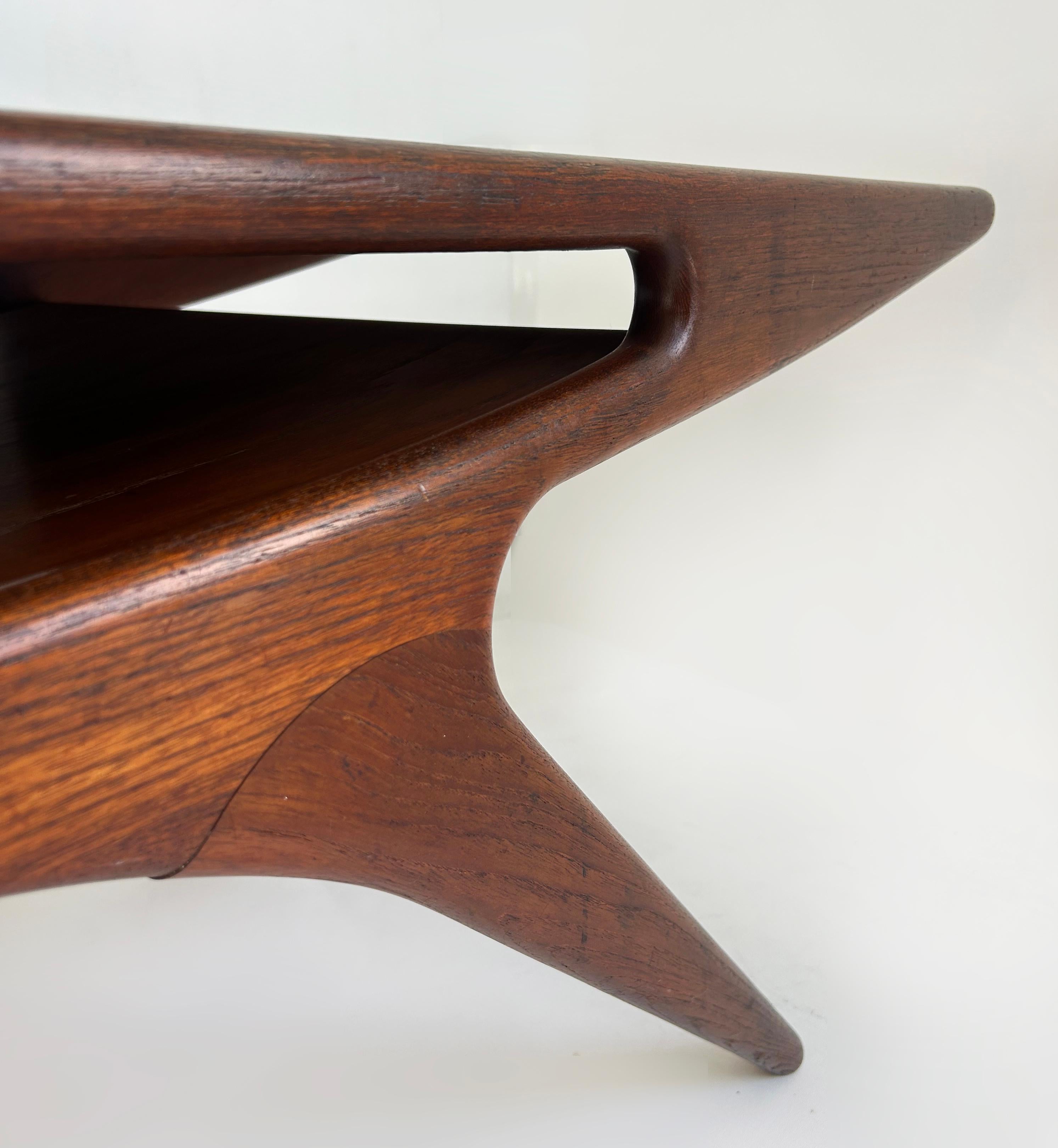 Johannes Andersen CFC Silkebørg Smile Coffee Table, 1950s Denmark For Sale 3