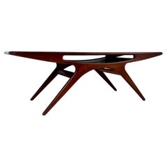 Johannes Andersen CFC Silkebørg Smile Couchtisch, 1950er Jahre Dänemark