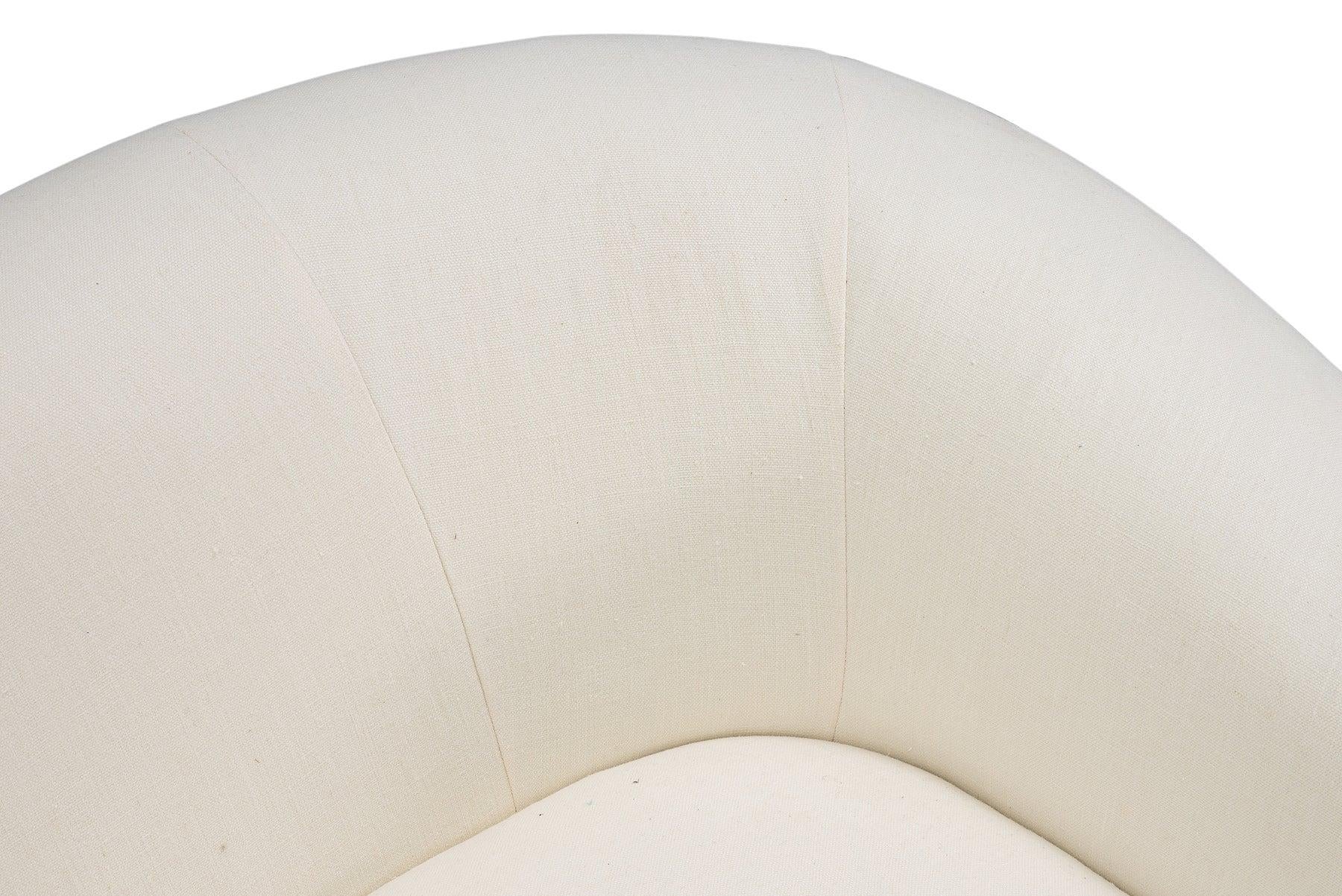 Johannes Andersen Curved Danish Modern Sofa in Walnut In Excellent Condition For Sale In Berkeley, CA