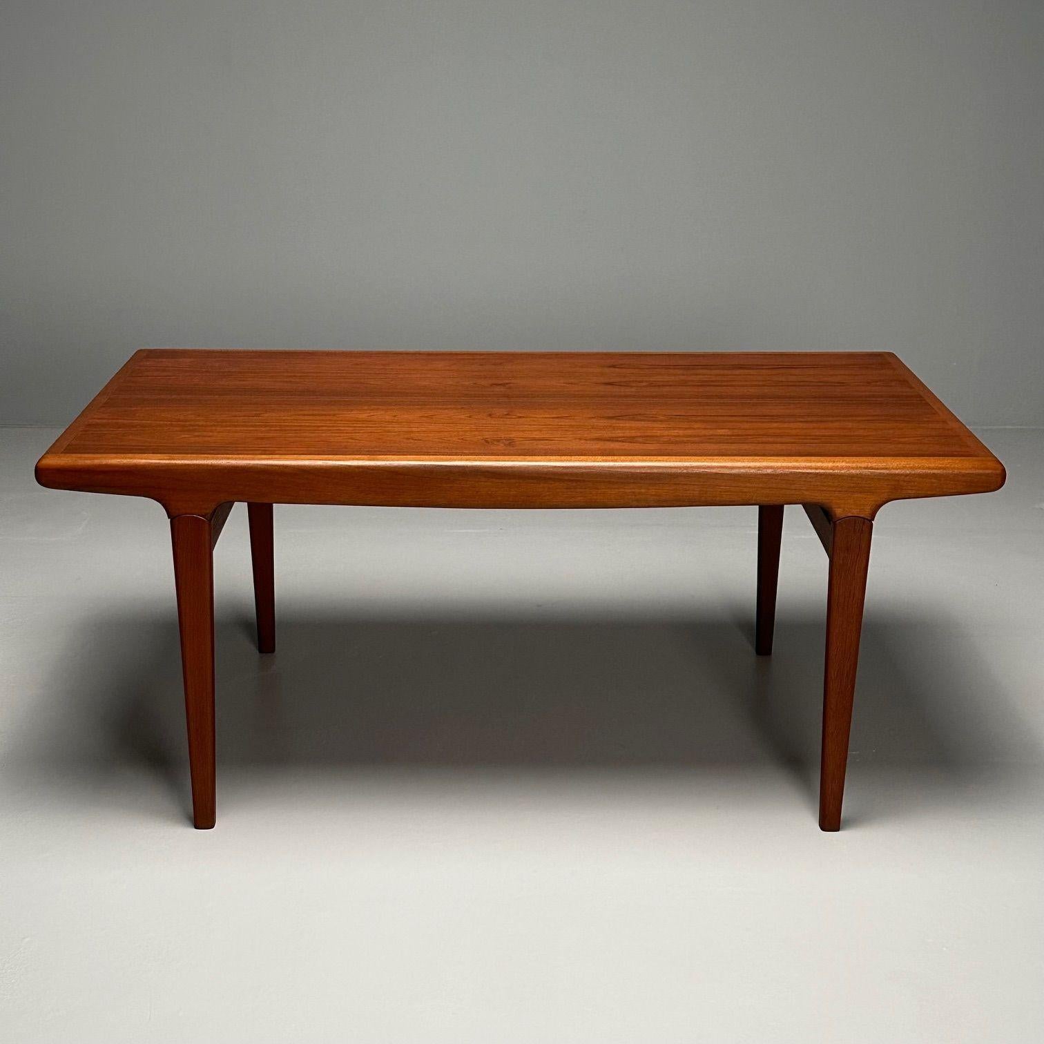 Johannes Andersen, Danish Mid-Century Modern, Hidden Leaf Dining Table, Teak, Denmark, 1960s

A fully refinished dining table designed by renowned Danish designer Johannes Andersen and produced in Denmark, circa 1960s. The table features a unique