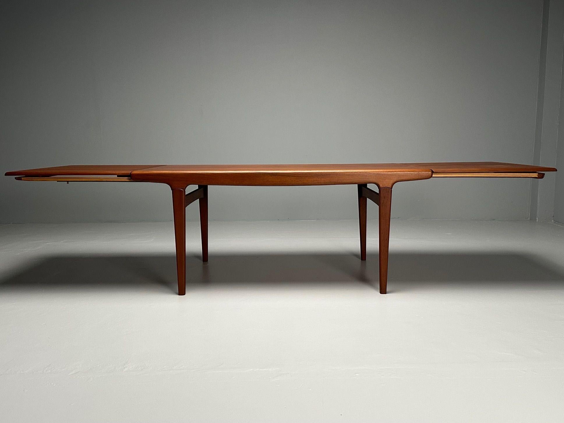 Johannes Andersen, Danish Mid-Century Modern, Table de salle à manger, Teck, Danemark, années 1960 en vente 4