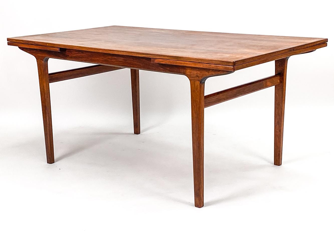 Johannes Andersen Danish Mid-Century Rosewood Extension Dining Table 1