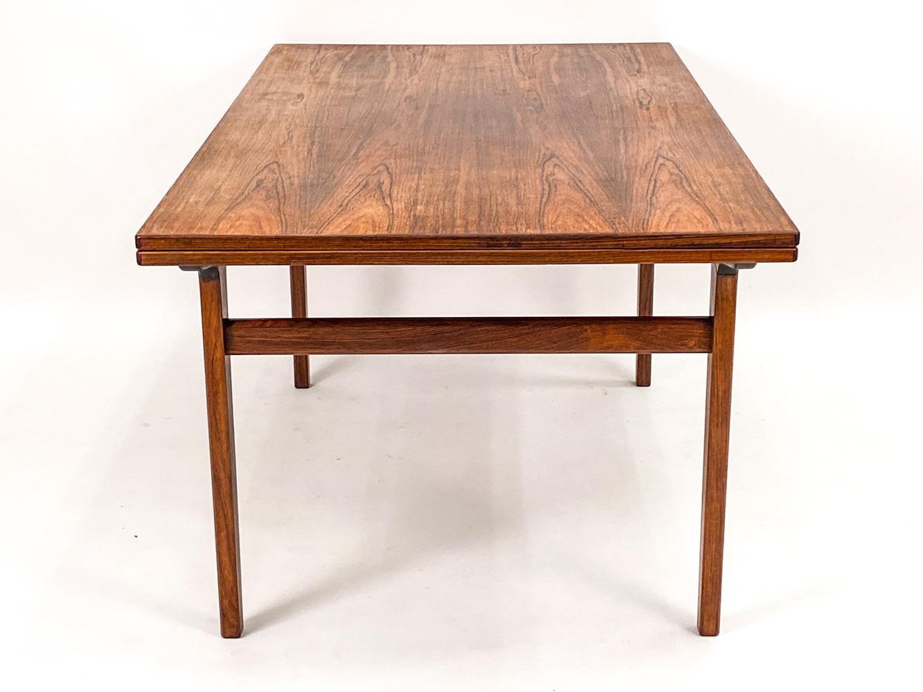 Johannes Andersen Danish Mid-Century Rosewood Extension Dining Table 2