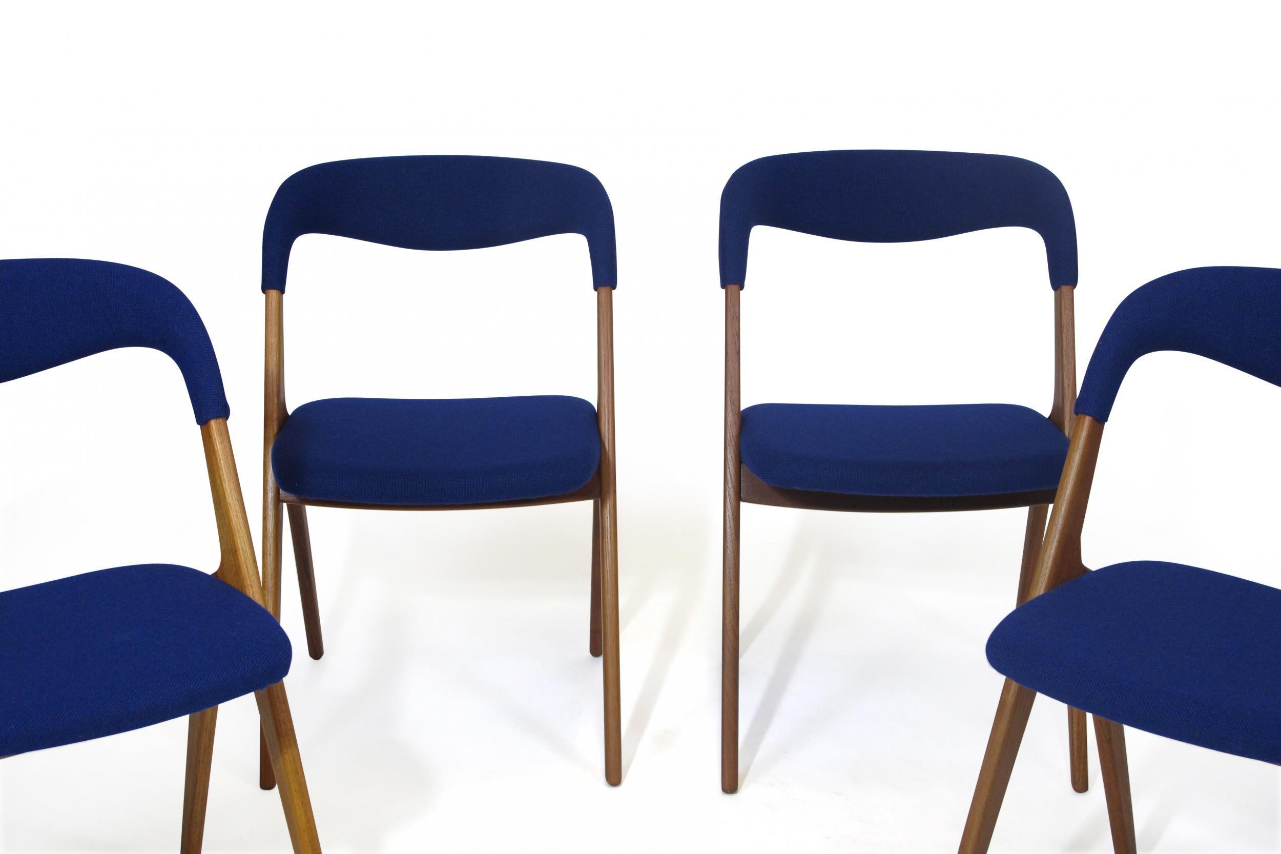 Johannes Andersen Danish Teak Dining Chairs 1