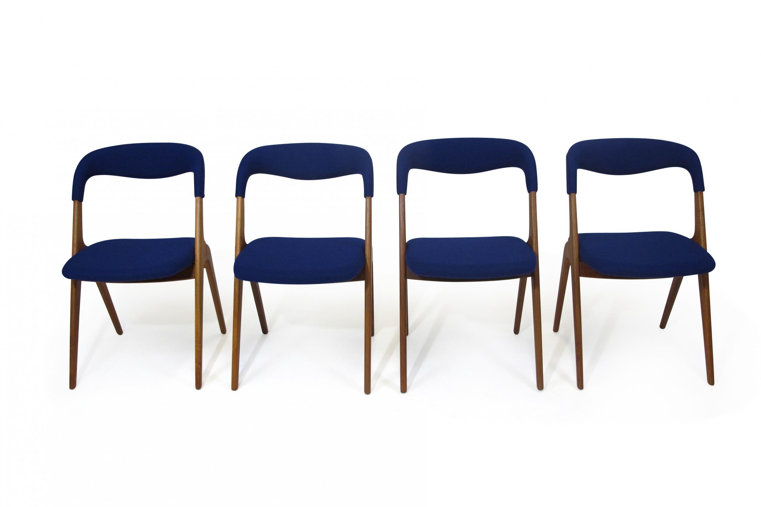 Johannes Andersen Danish Teak Dining Chairs 2
