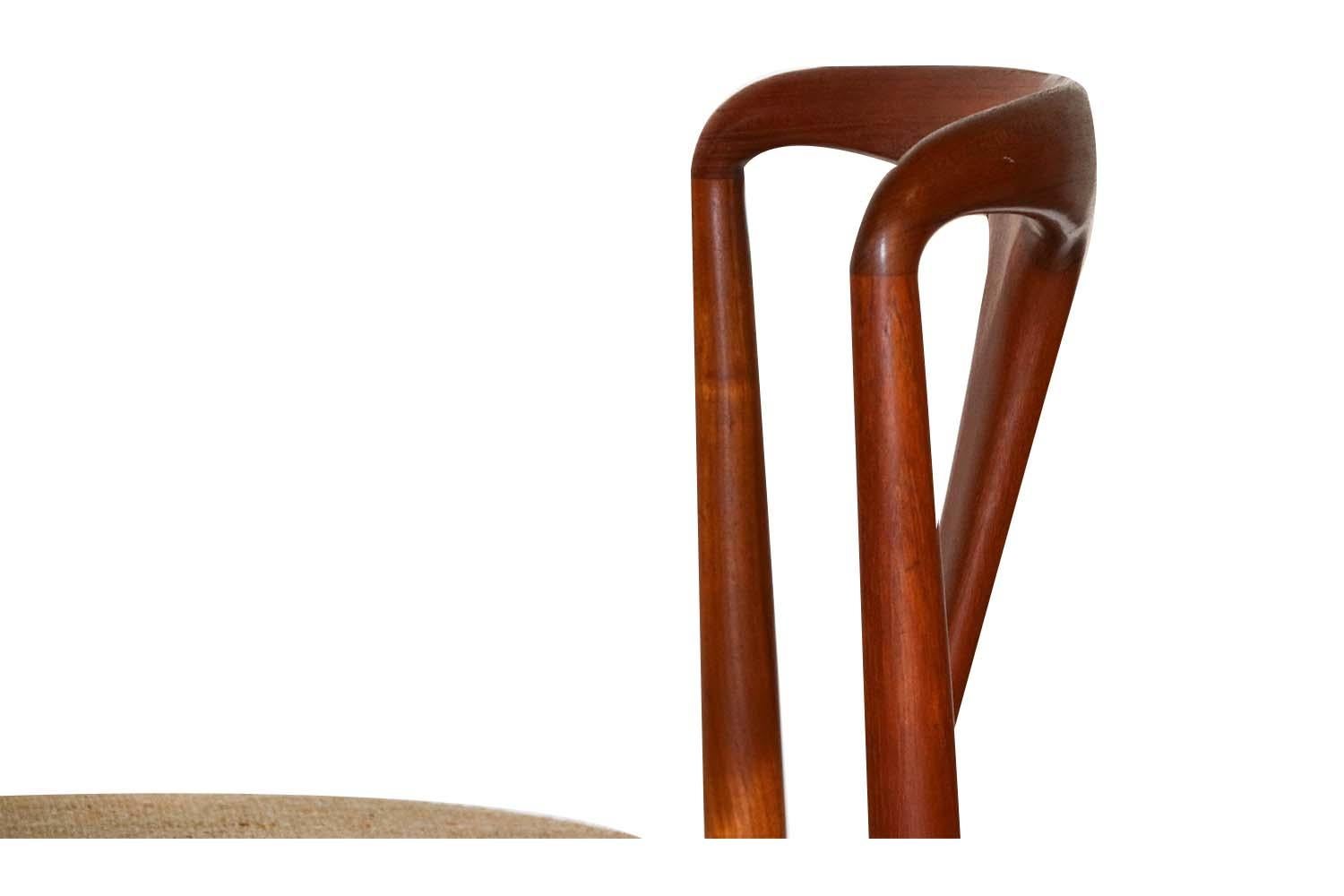 Mid-Century Modern Johannes Andersen Danish Teak Midcentury Juliane Dining Chairs