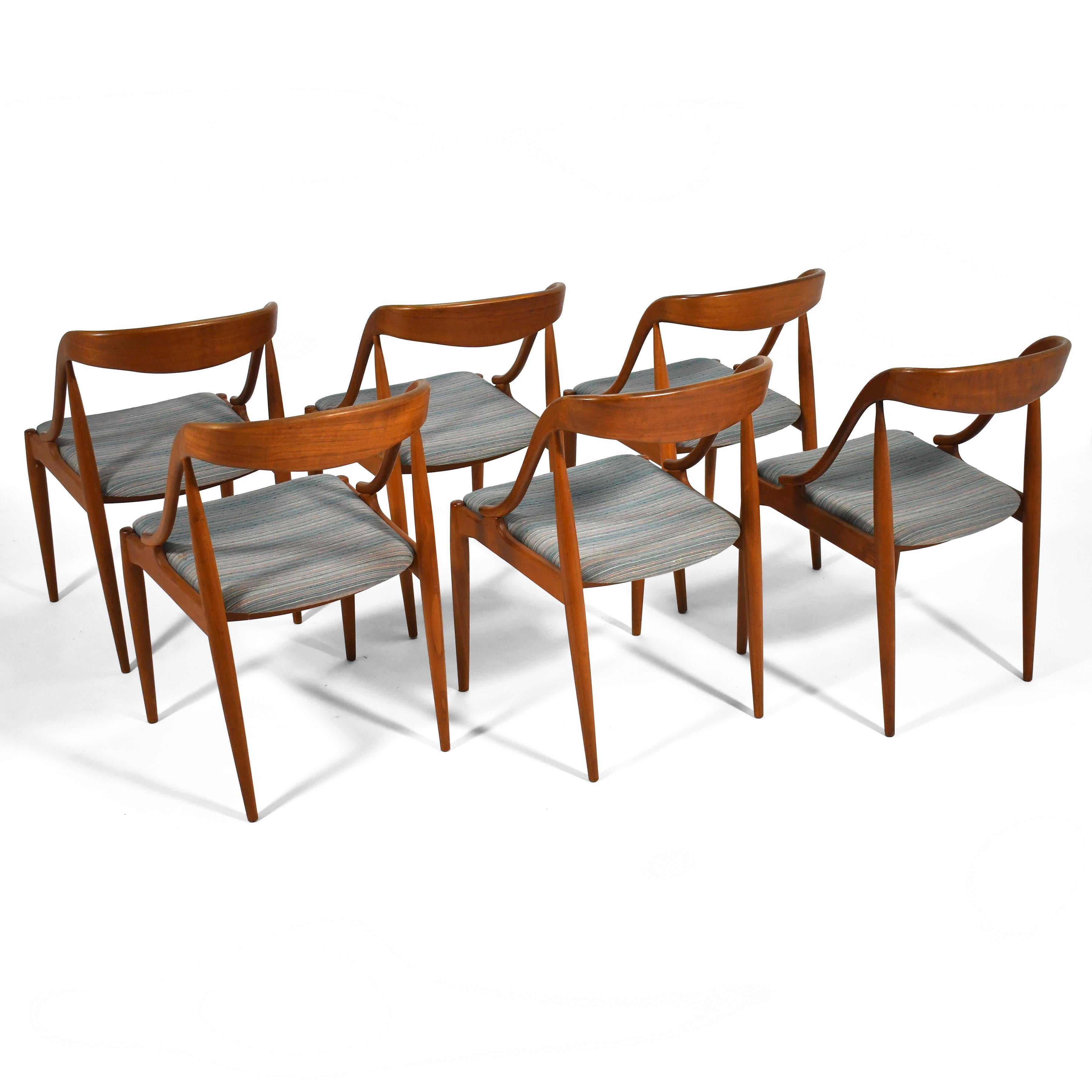 Johannes Andersen Dining Chairs by Uldum Møbelfabrik Set of 6 For Sale 3