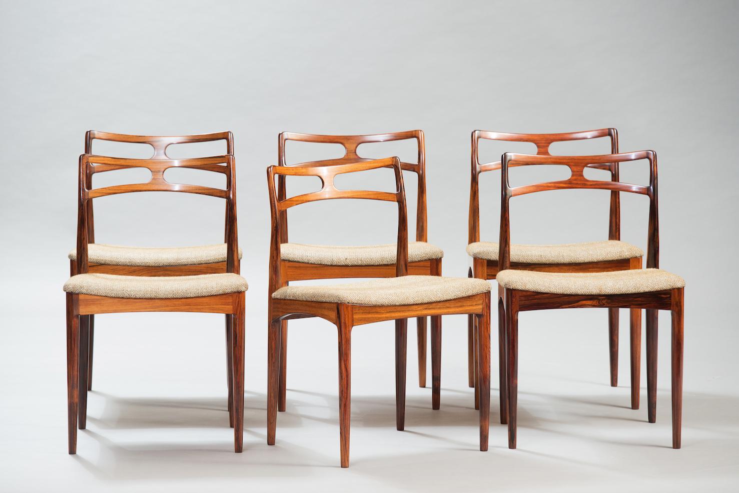 Danish Johannes Andersen Dining Chairs for Christian Linneberg Mobelfabrik, Set of Six