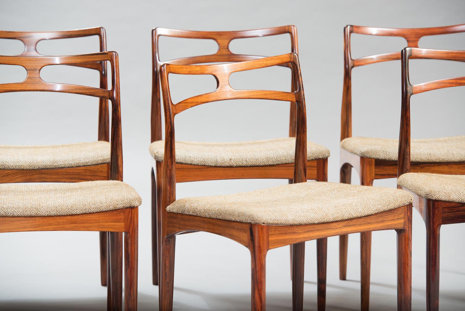 Johannes Andersen Dining Chairs for Christian Linneberg Mobelfabrik, Set of Six In Excellent Condition In Porto, PT