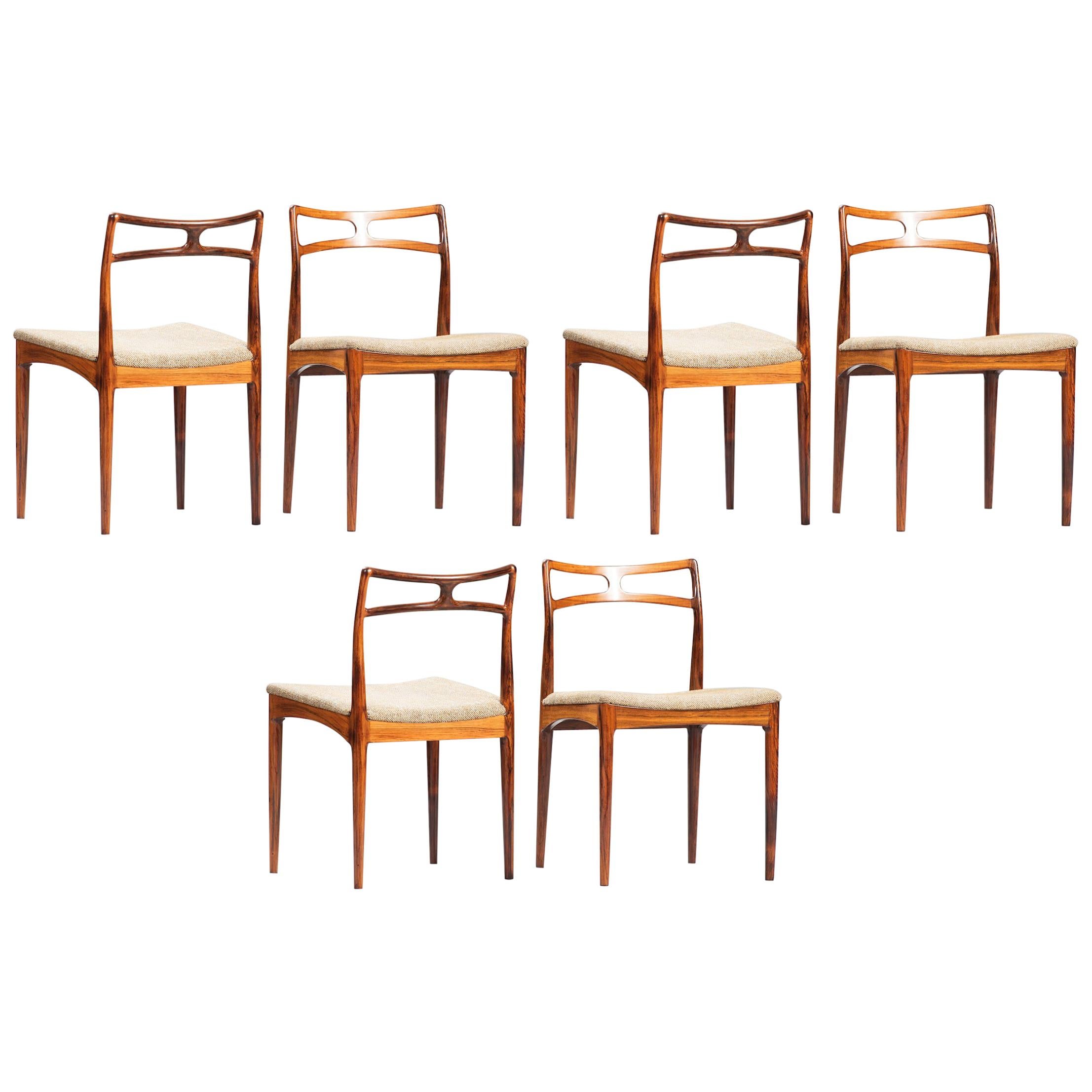 Johannes Andersen Dining Chairs for Christian Linneberg Mobelfabrik, Set of Six