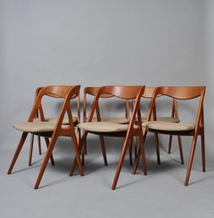Johannes Andersen Dining Chairs, Set of Six, Reupholstered