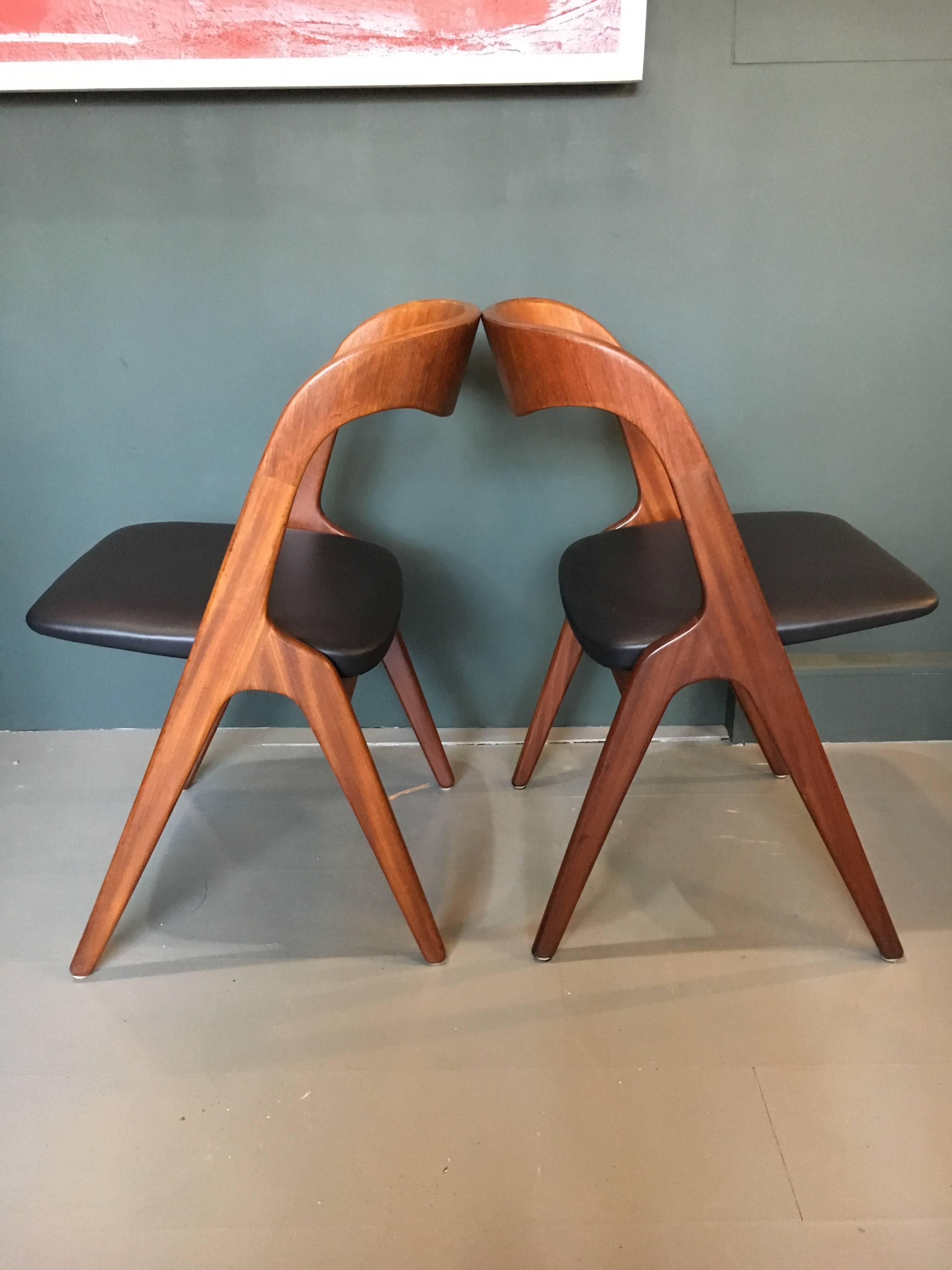 Johannes Andersen Dining Chairs, Set of Ten, Reupholstered 7