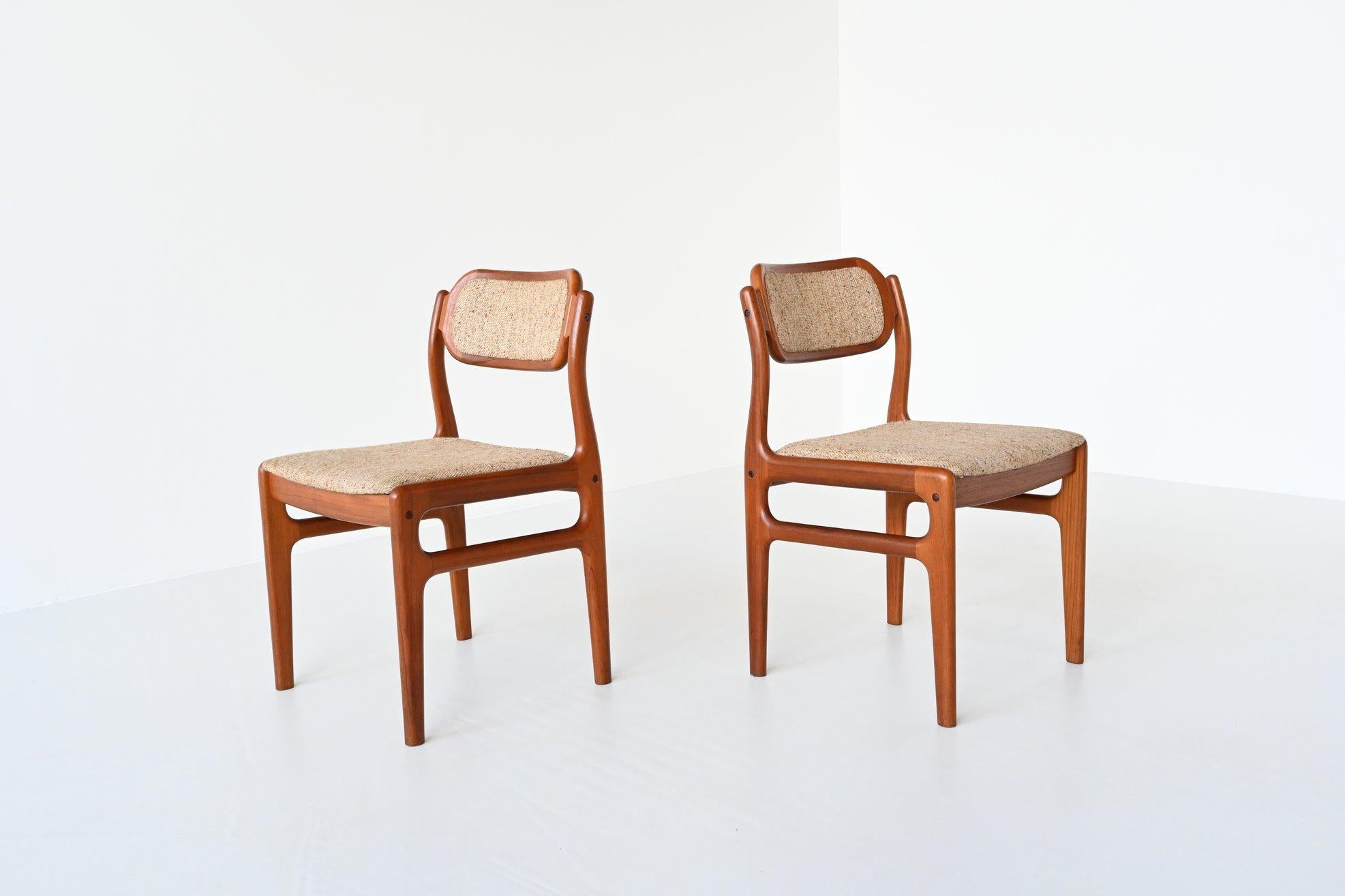 Johannes Andersen Dining Chairs Teak Uldum Mobelfabrik, Denmark, 1960 1