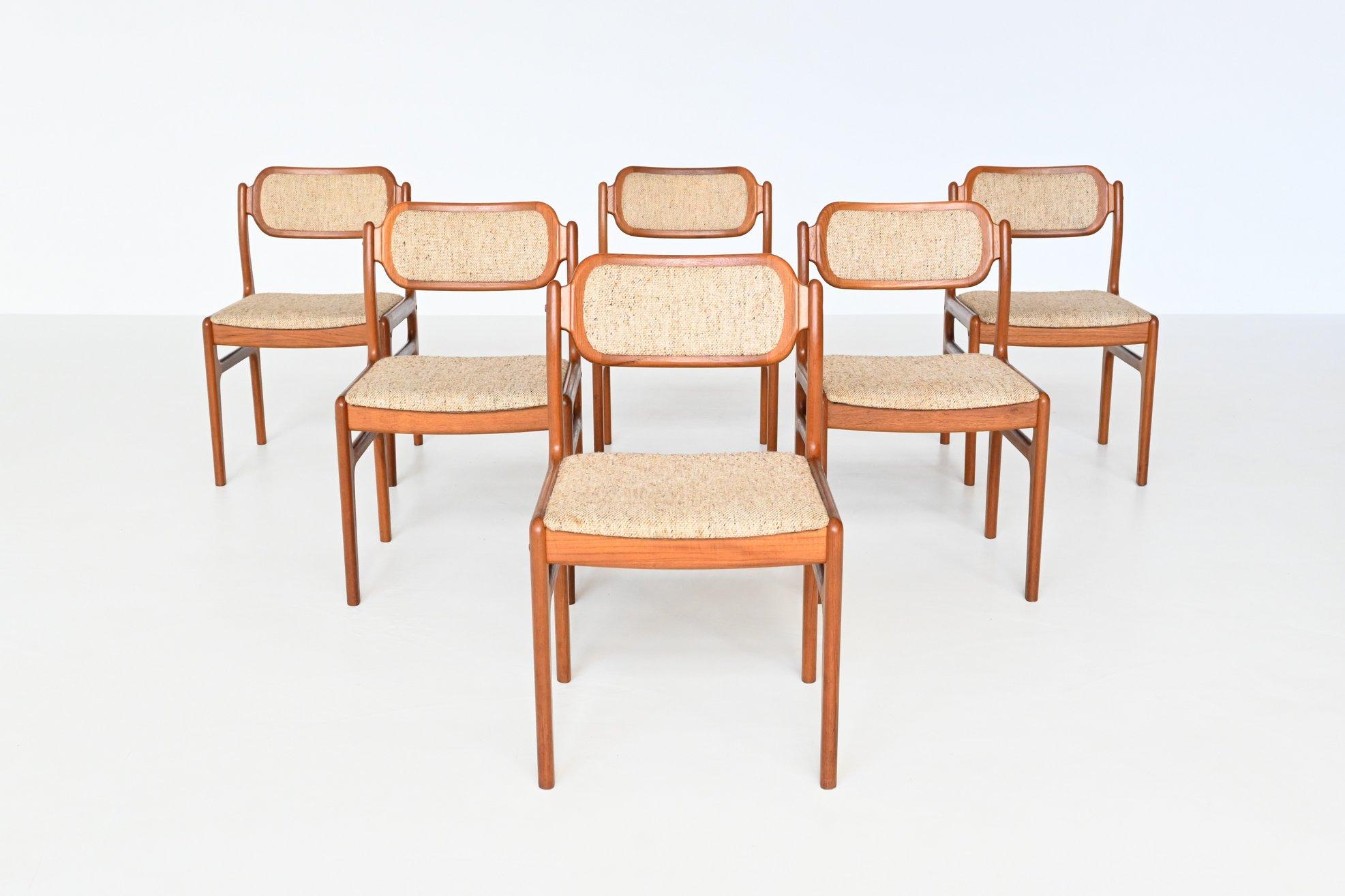 Johannes Andersen Dining Chairs Teak Uldum Mobelfabrik, Denmark, 1960 In Good Condition In Etten-Leur, NL
