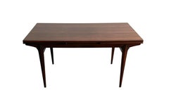Johannes Andersen Esszimmertisch in dunklem Nussbaum für Hans Bech, Dänemark 1960er Jahre