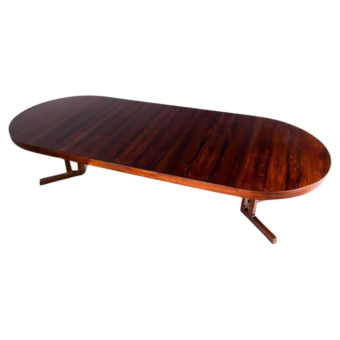Danish Johannes Andersen Dining Table by Hans Bech in Denmark Xlarge with 3 Leaves