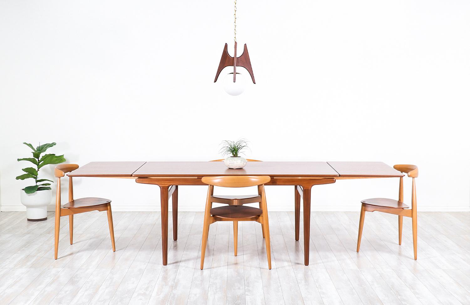 Danish Johannes Andersen Draw Leaf Dining Table for Uldum Møbelfabrik