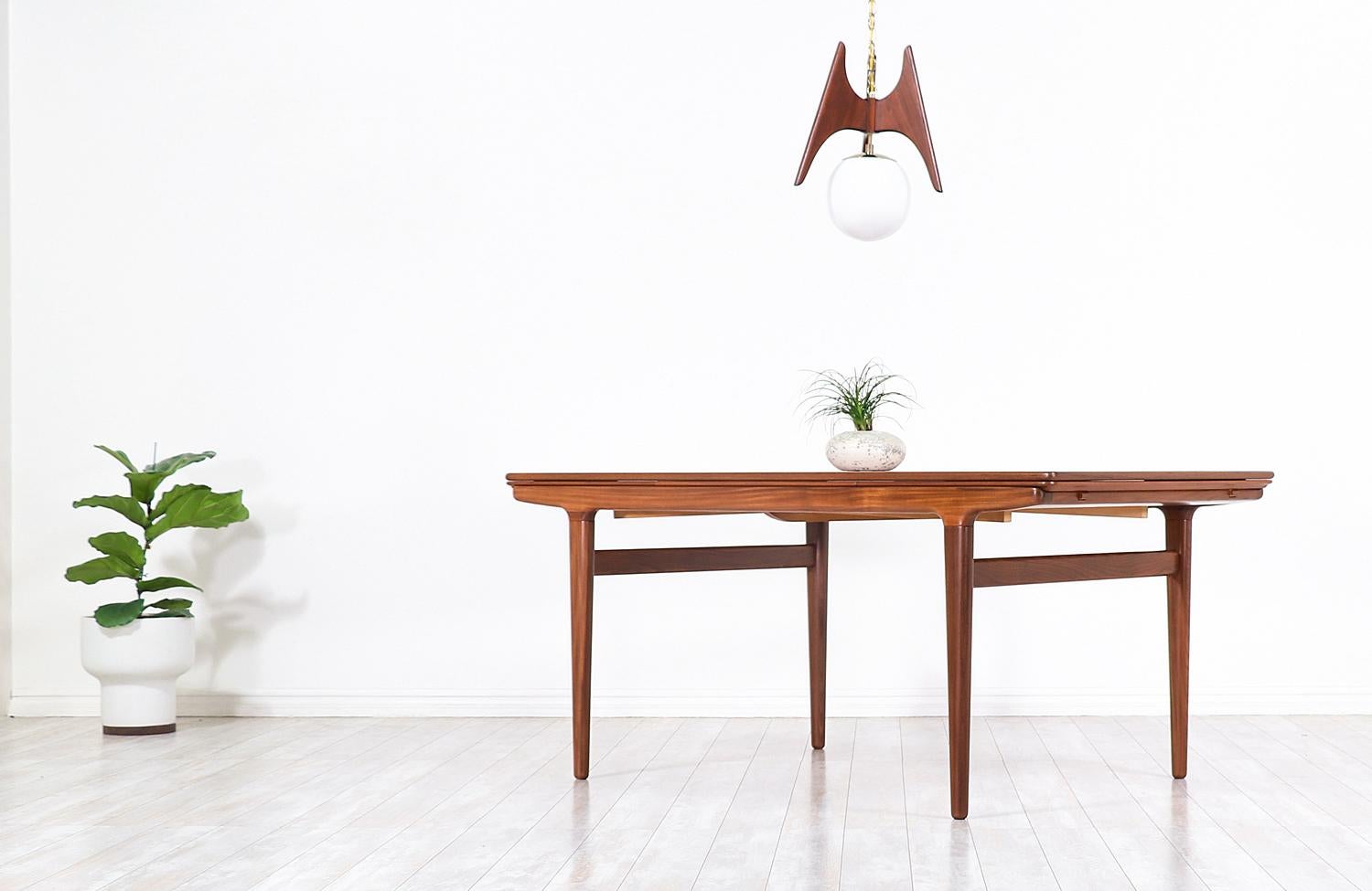 Teak Johannes Andersen Draw Leaf Dining Table for Uldum Møbelfabrik