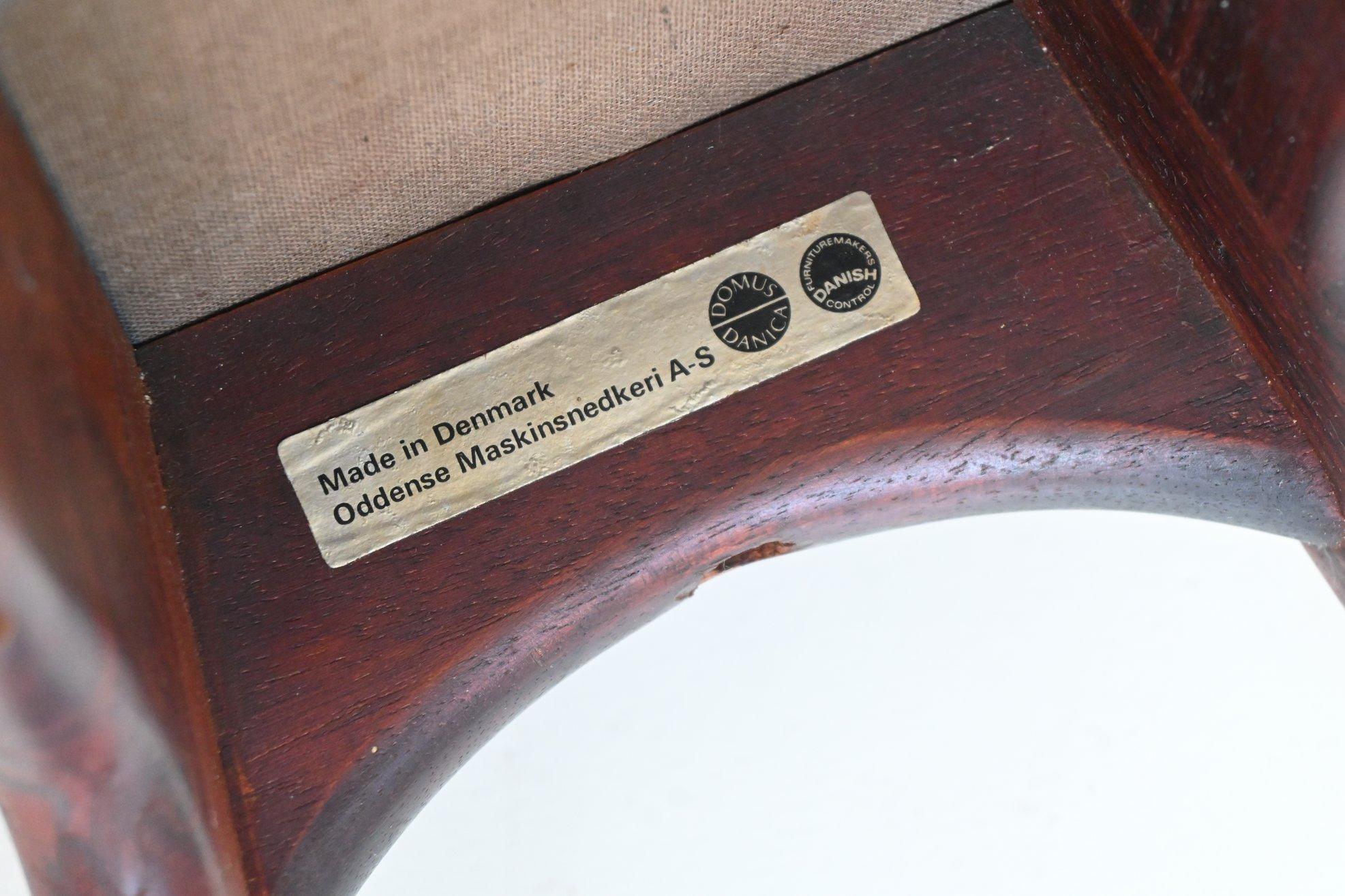 Johannes Andersen dry bar and Erik Buch stools rosewood Denmark 1960 For Sale 13