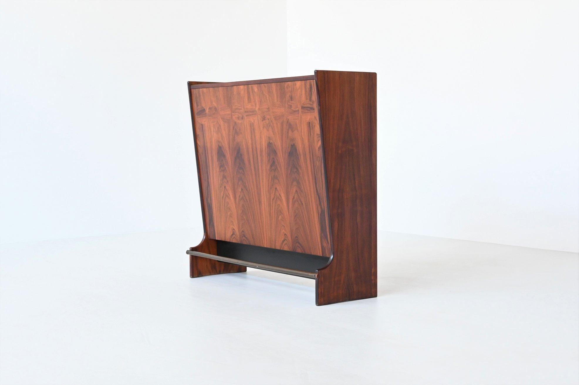 Mid-20th Century Johannes Andersen Dry Bar and Stools Rosewood Skaaning & Son Denmark 1960