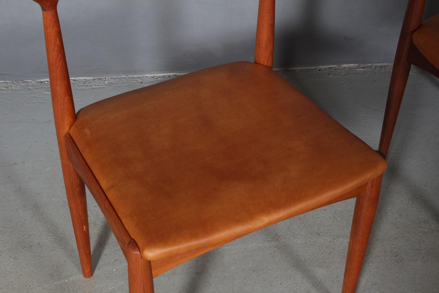 Leather Johannes Andersen Eight Dining Chairs