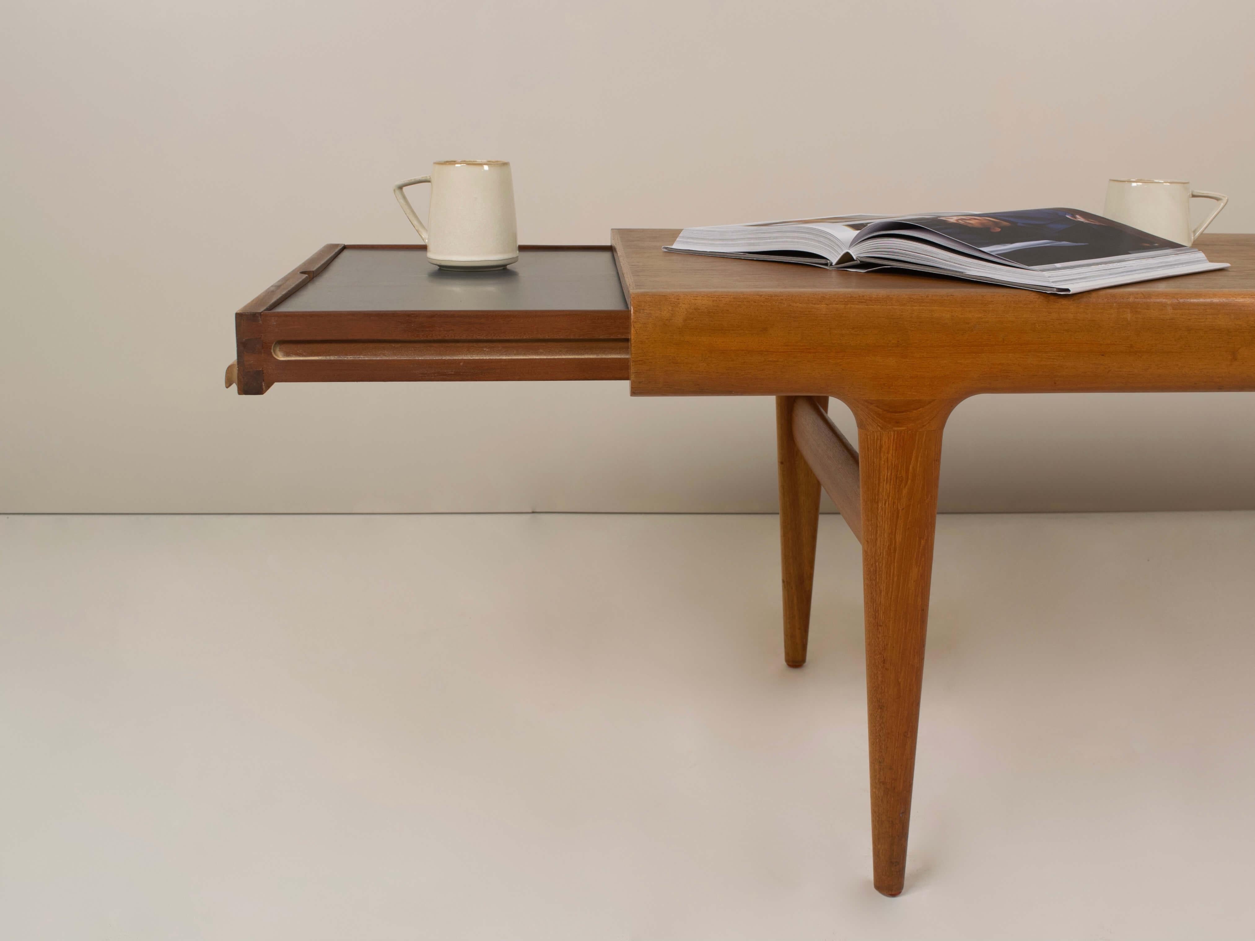 Johannes Andersen Extendable Teak Coffee Table for Uldum Møbelfabrik, 1960s 4