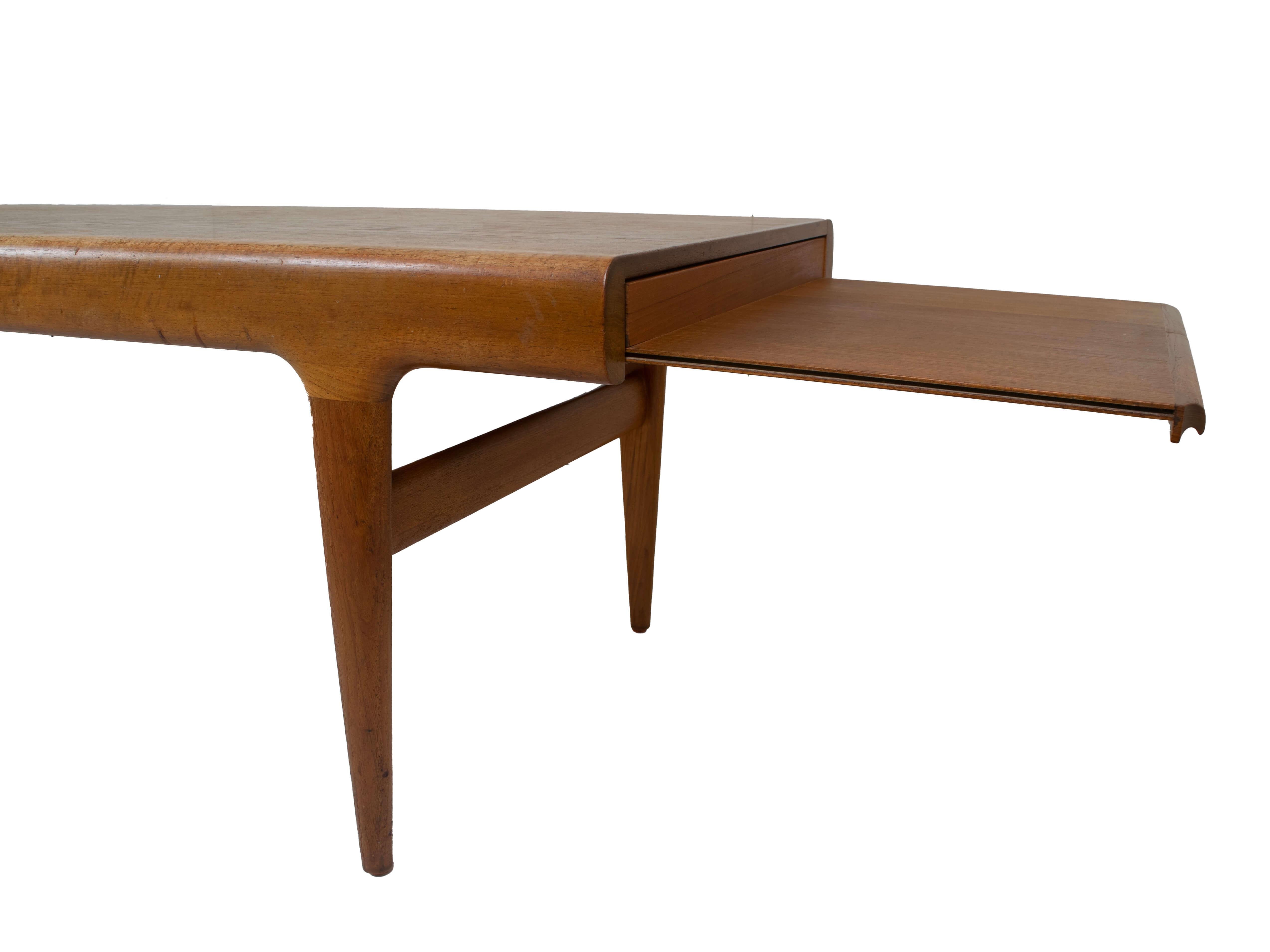 Johannes Andersen Extendable Teak Coffee Table for Uldum Møbelfabrik, 1960s 2